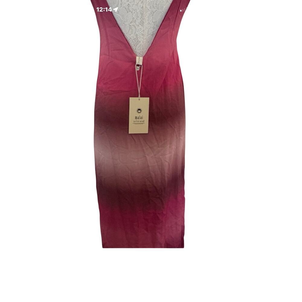 Malai A29291 Tiedye Ilusión Slit Front Dress Sz Small NWT Resort Vacation Beachy - Picture 7 of 8